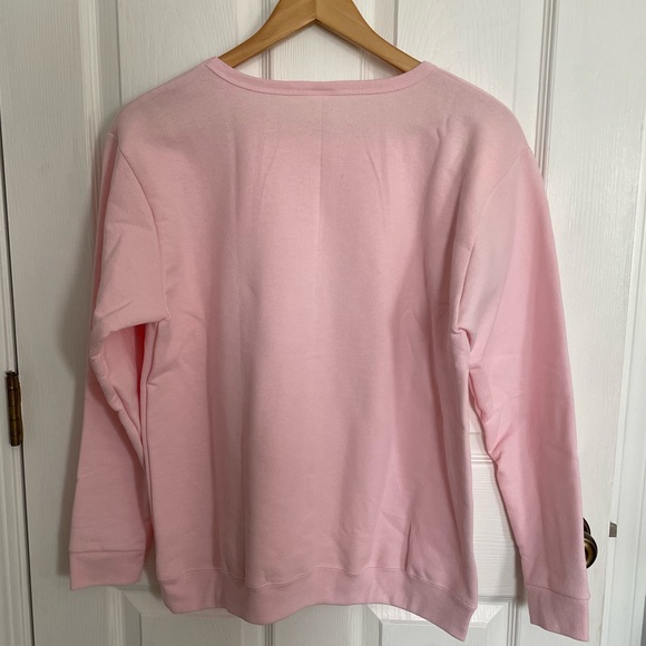 Hanes women’s crewneck sweatshirt light pink size large Christmas vibes vintage - Picture 4 of 5